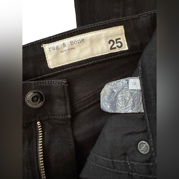 Rag & Bone NWOT Nina High-Rise Ankle Skinny w/Zips Black 25 - Picture 6 of 8